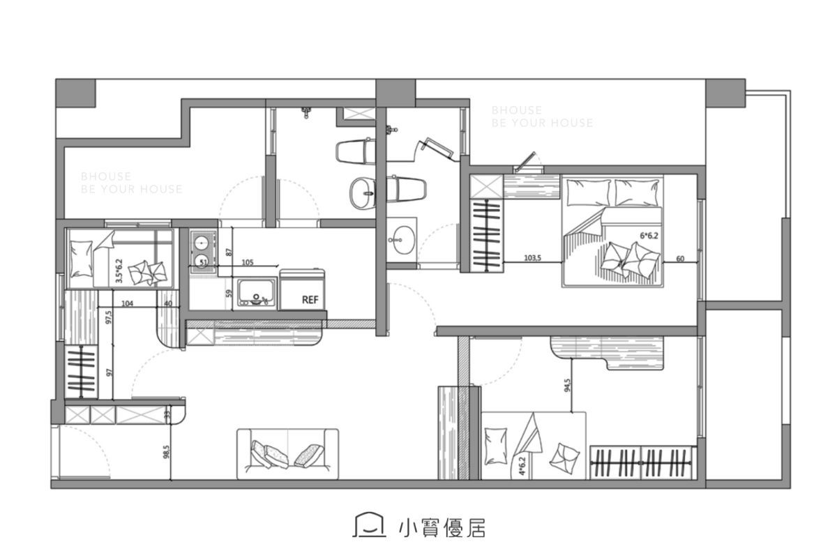 小寶優居室內設計平面配置圖
