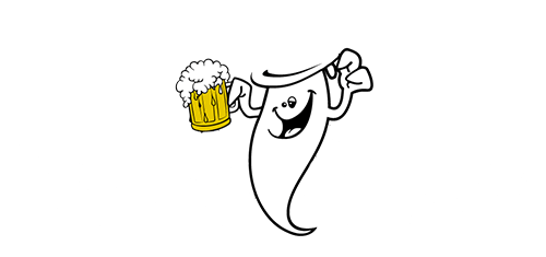 nightly spirits ghost with beer logo