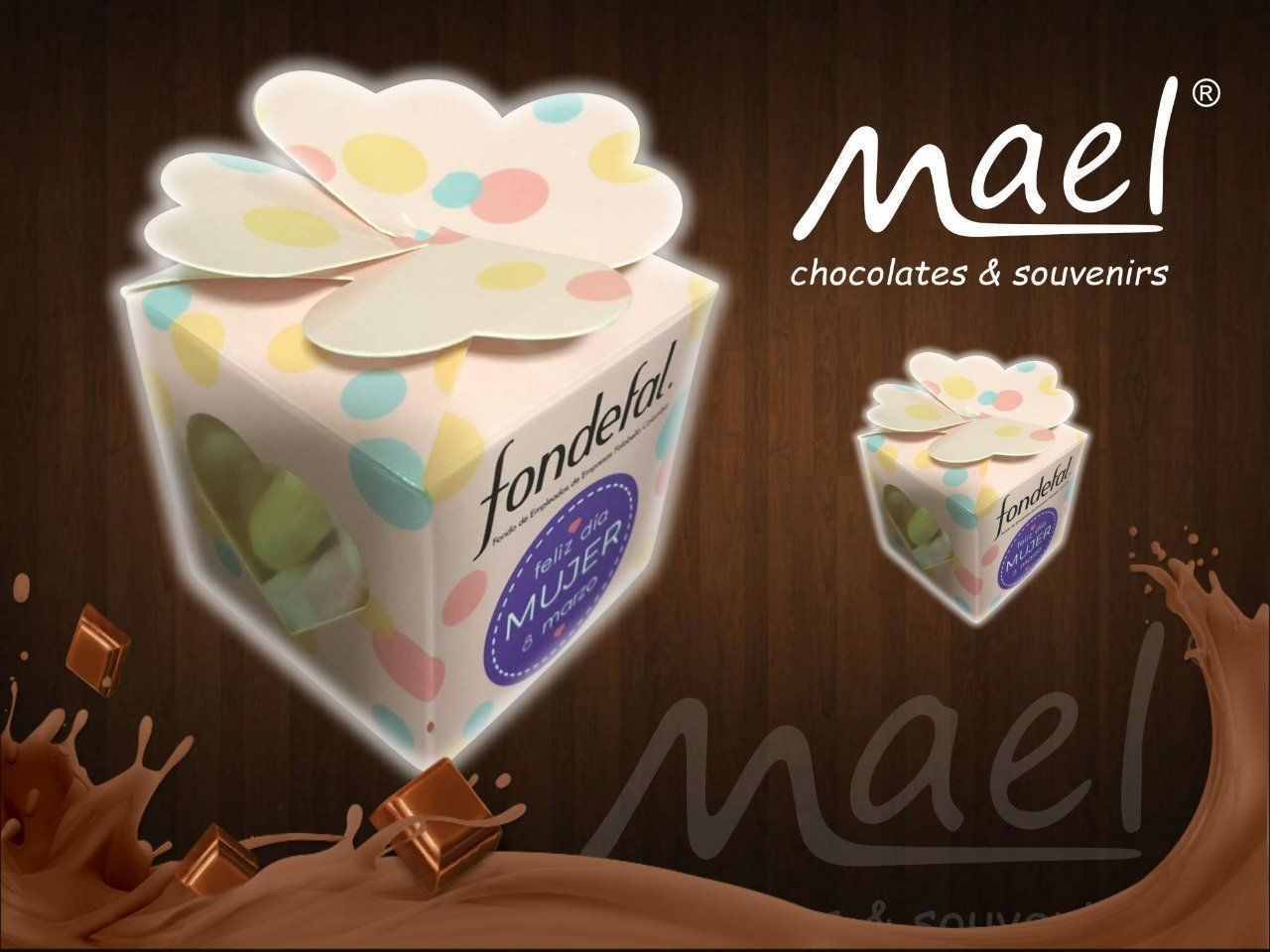 Chocolates con letreros personalizados