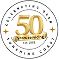 Celebrating 50 years servicing Sunshine Coast. Gold