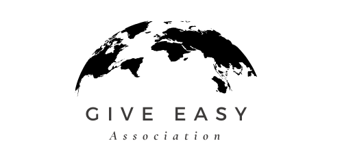 a black and white logo for the give easy association