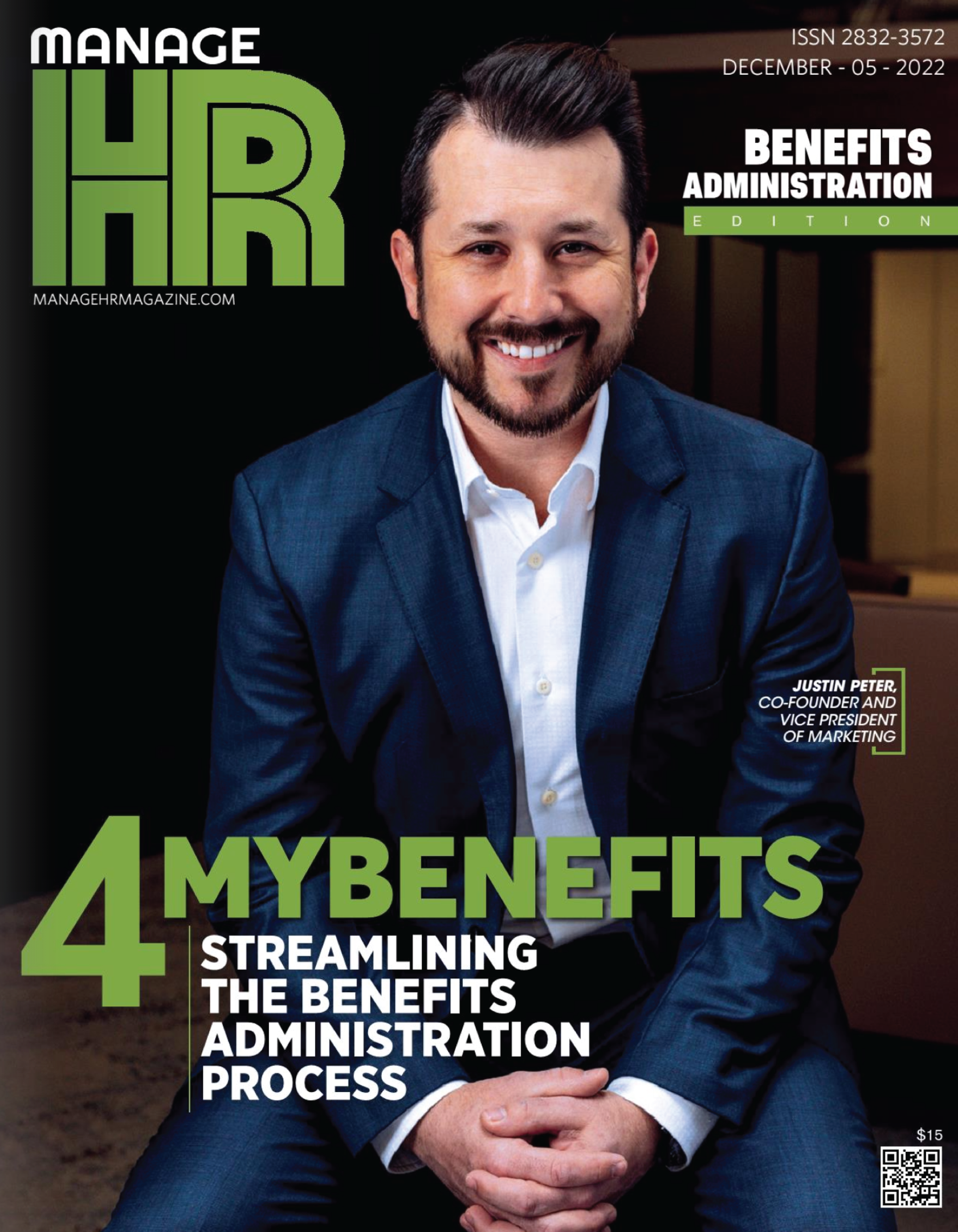 a man is on the cover of manage hr magazine