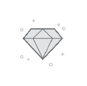 a diamond with a lot of stars around it on a white background .