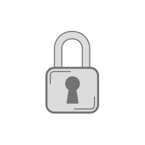 a padlock with a keyhole on a white background .