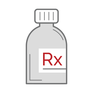 a bottle with a label that says rx on it .