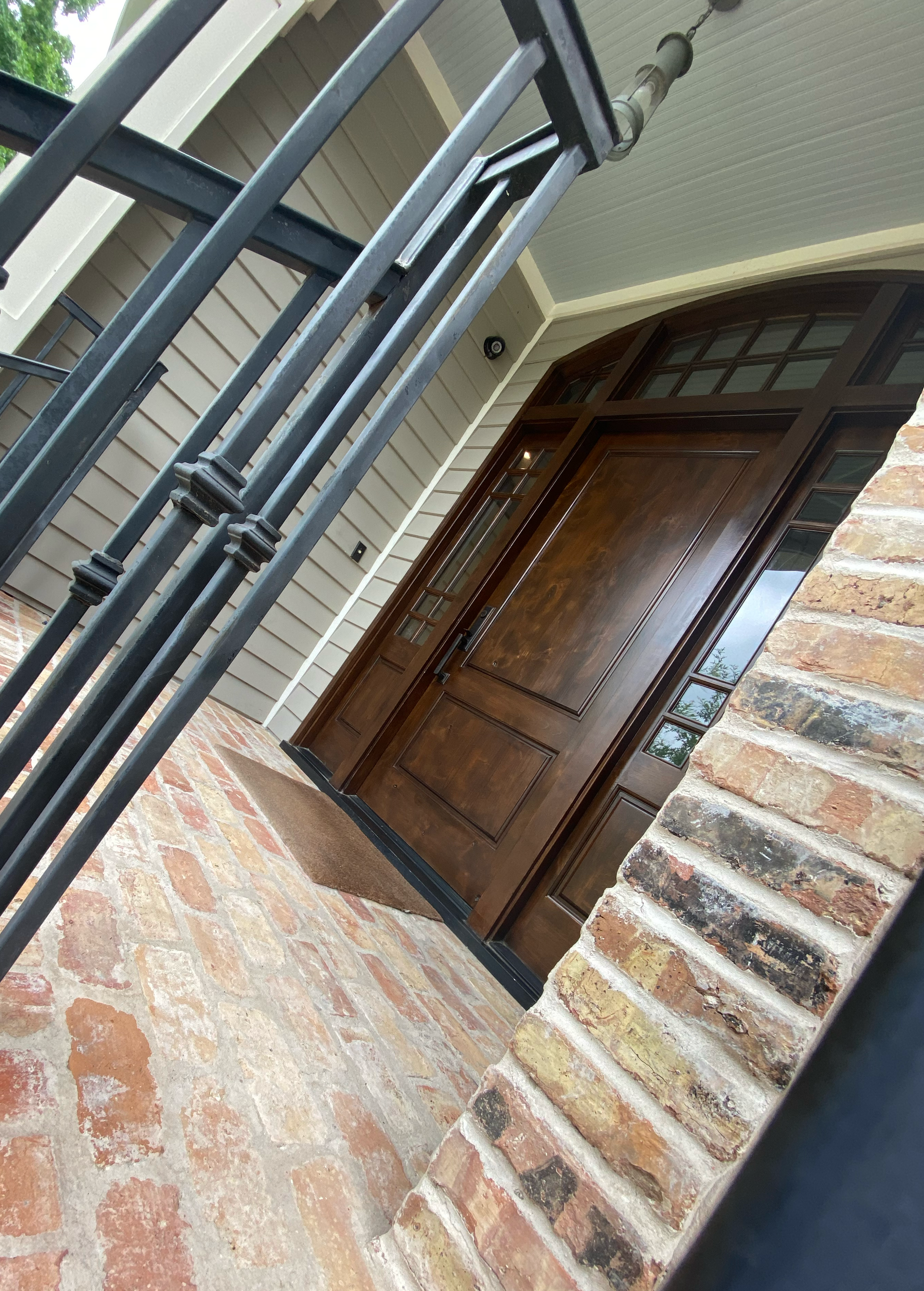 End Result of Door Refinishing, Houston, TX