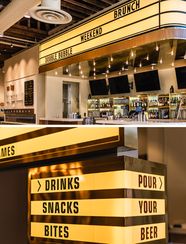 hotel and theater signage