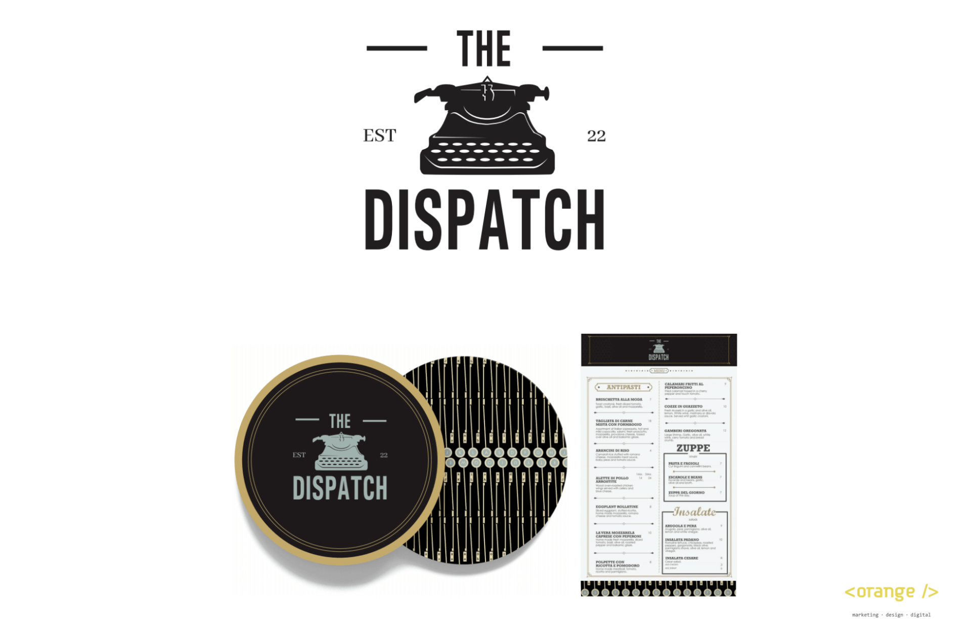 restaurant logo and menu design