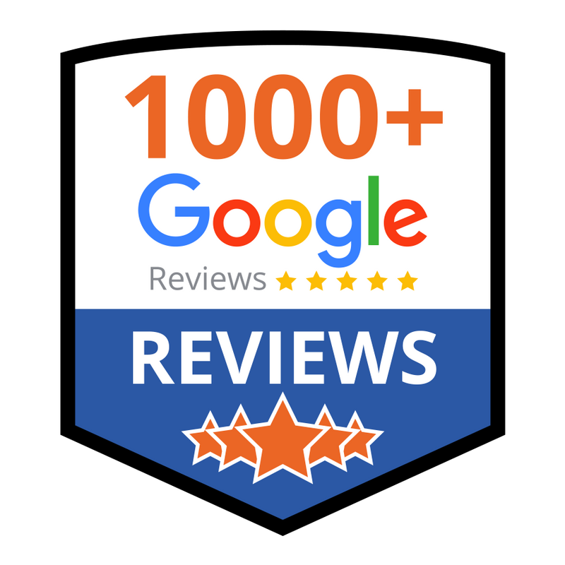 1000+ 5 Star Google Reviews 1000+ 5 Star Google Reviews