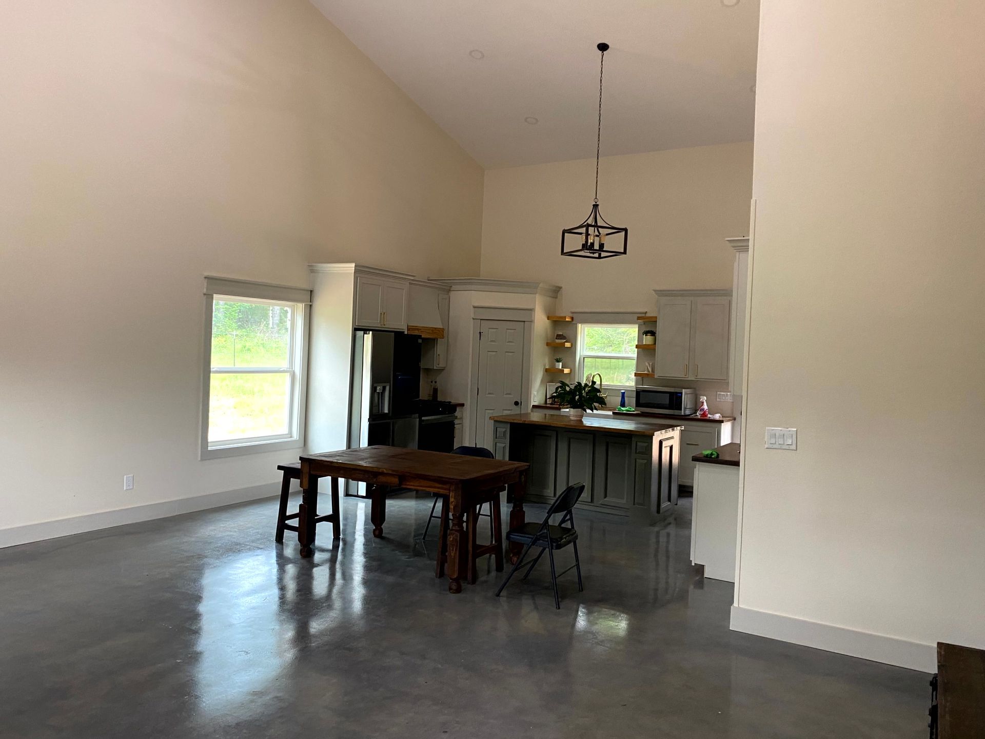 There is a table by remodeling contractors.