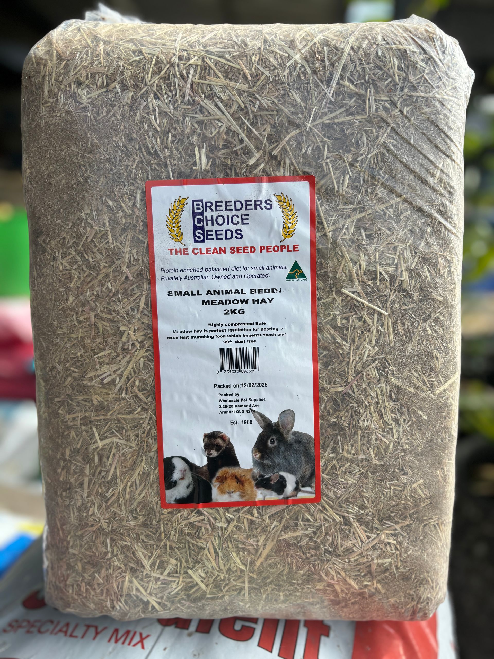 Breeders Choice Seeds Small Animal Bedding ~ Meadow Hay 2kg