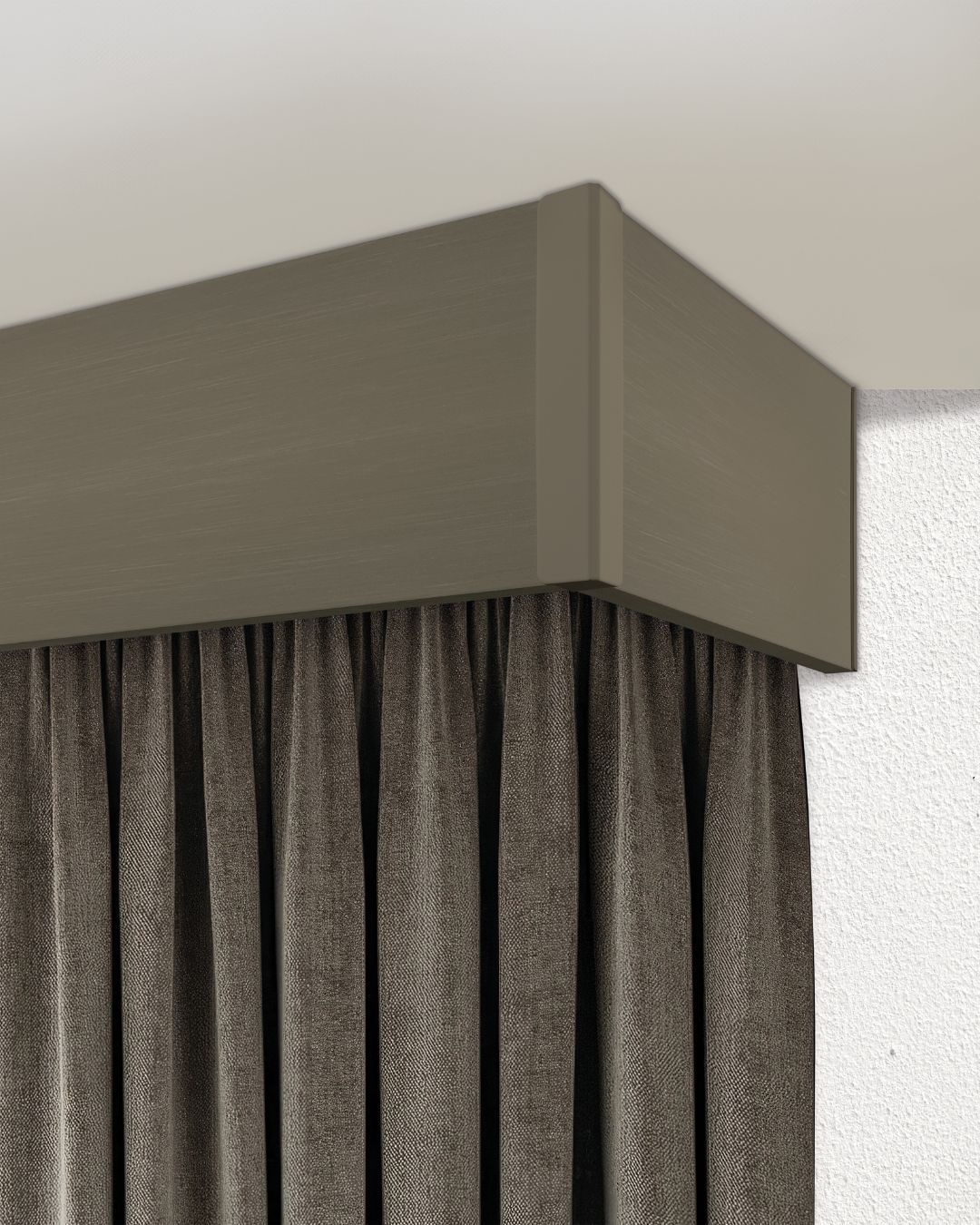 Un primo piano di una tenda con un bordo angolare