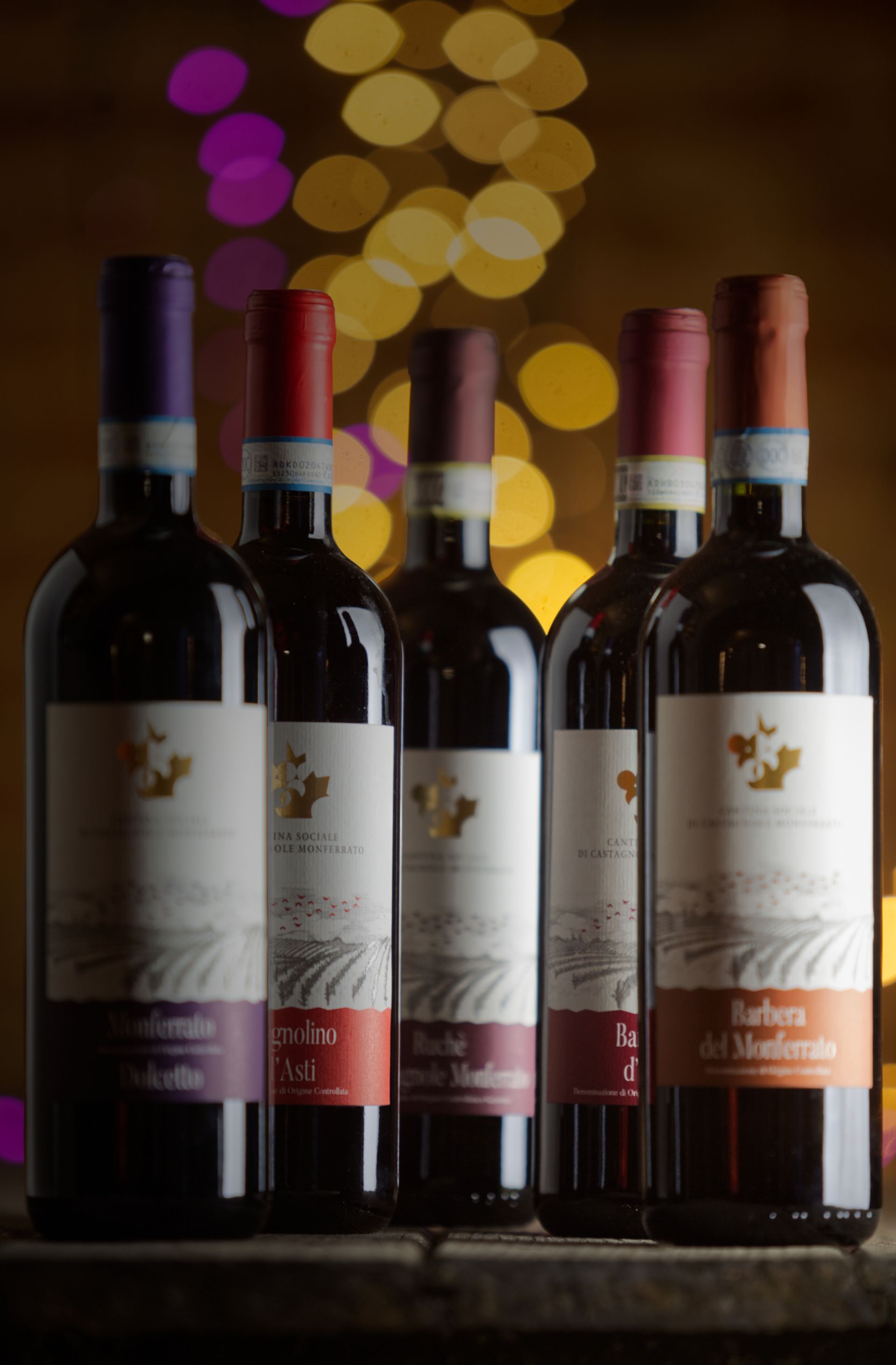 gruppo di vini rossi