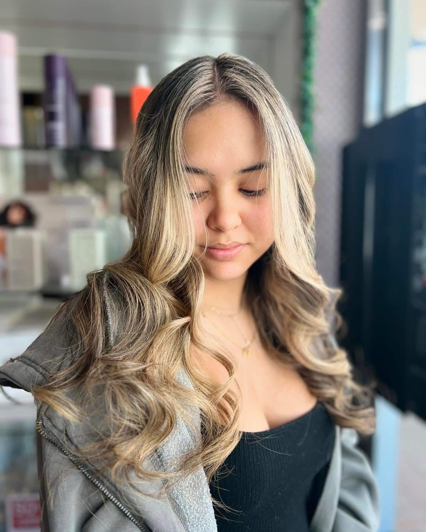 Woman With Long Wavy Blonde-brown Hair — Studio 23 In Biggera Waters, QLD