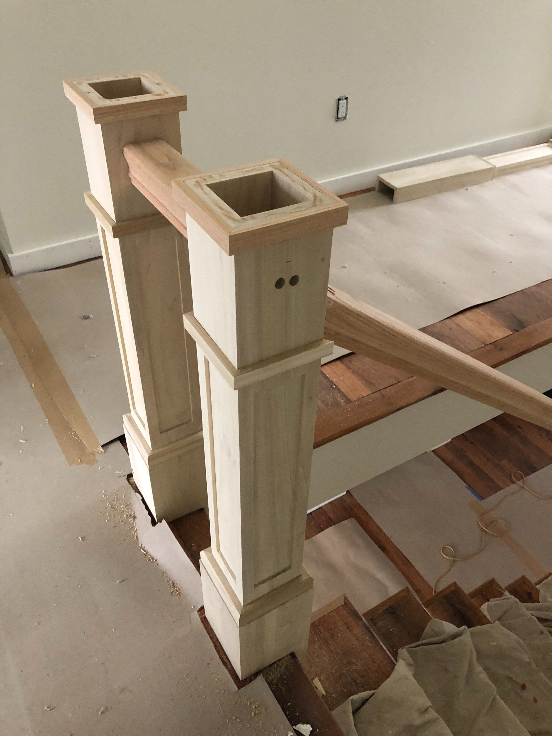 Wooden Stairs Under Renovation — Coopersburg, PA — Fine Finishes