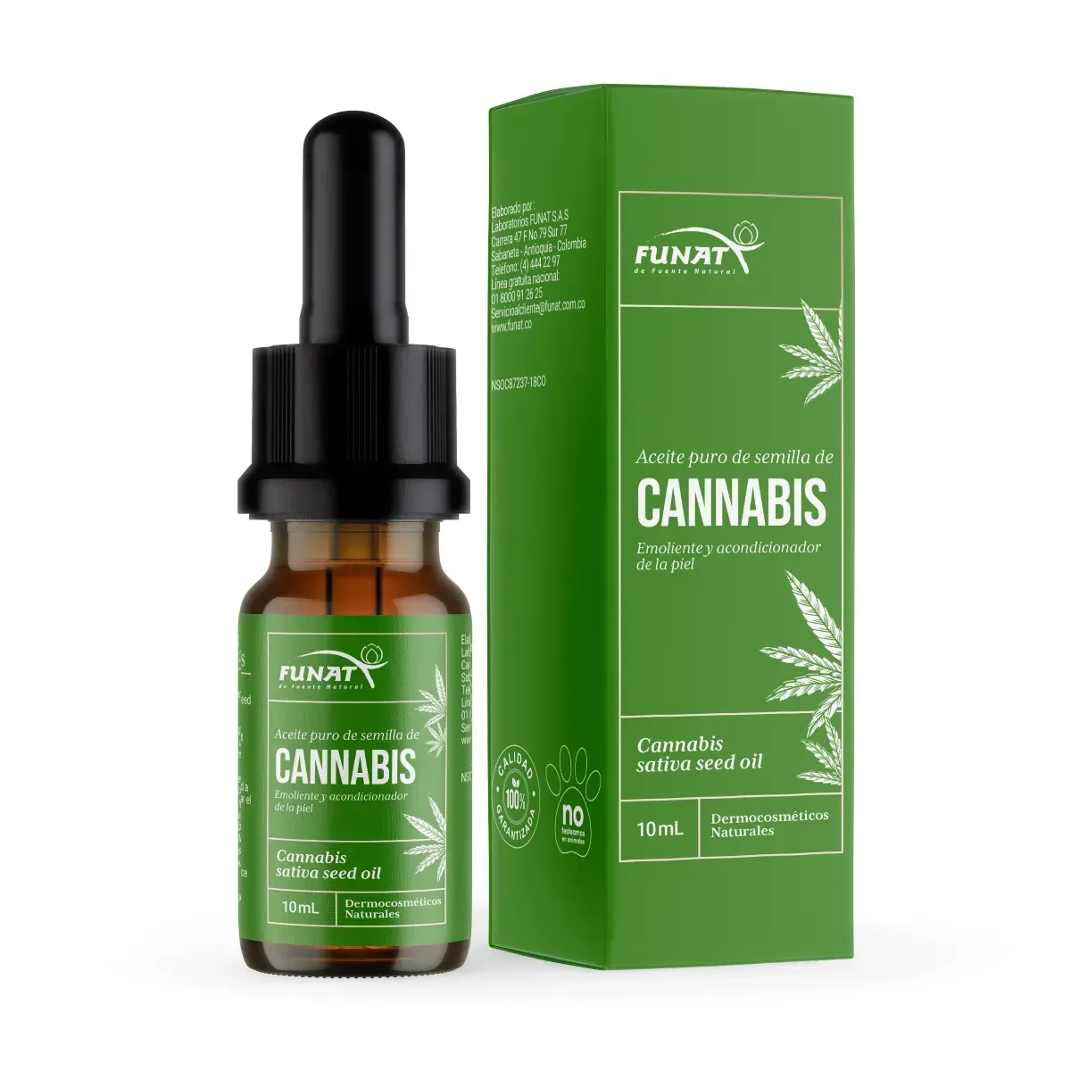 ACEITE PURO DE SEMILLA DE CANNABIS 10ML  FUNAT