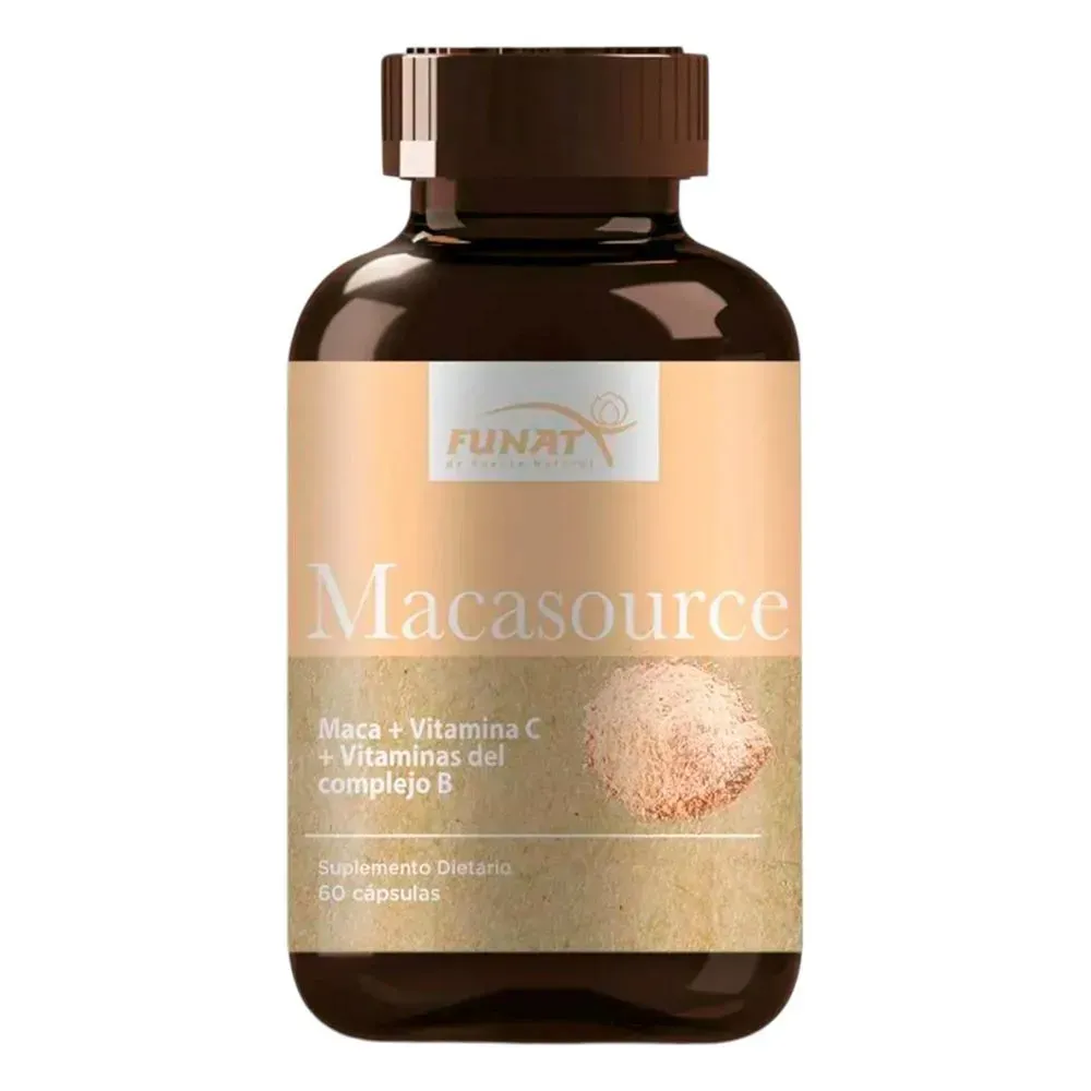 MACASOURCE  maca+vitamina c+vitaminas del complejo b  60 CAPSULAS