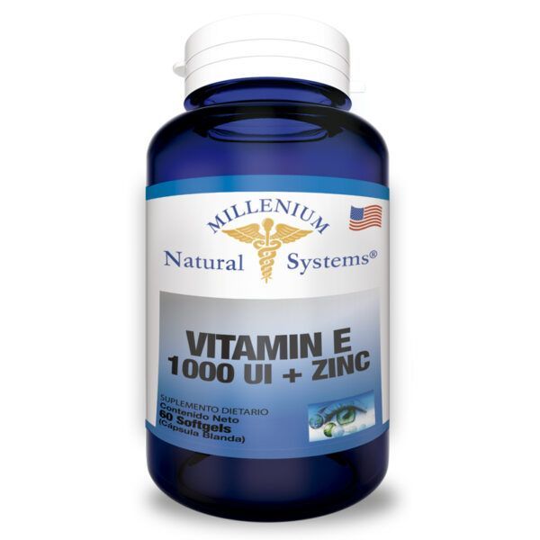 VITAMIN E 1000UI + ZINC 60 SOFTGELS MILLENIUM
