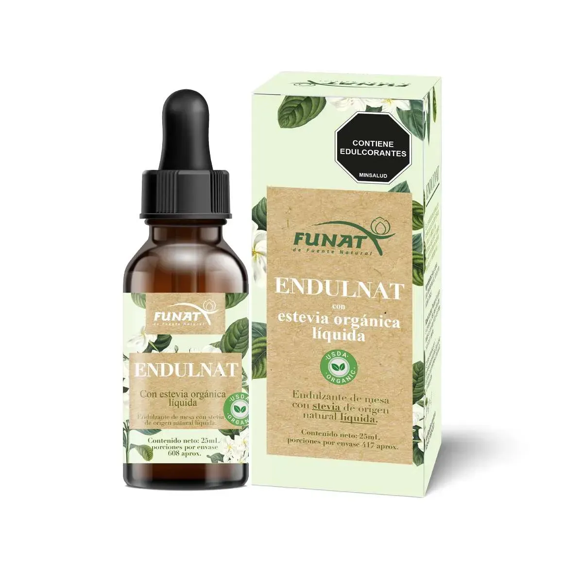 ENDULNAT STEVIA ORGANICA LIQUIDA  GOTERO 25ML FUNAT