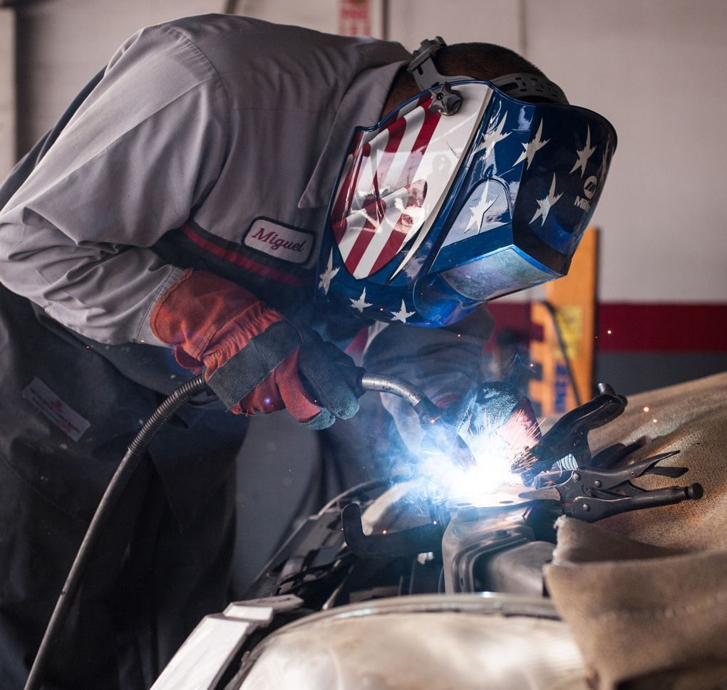One of our expert technicians performing a welding repair.