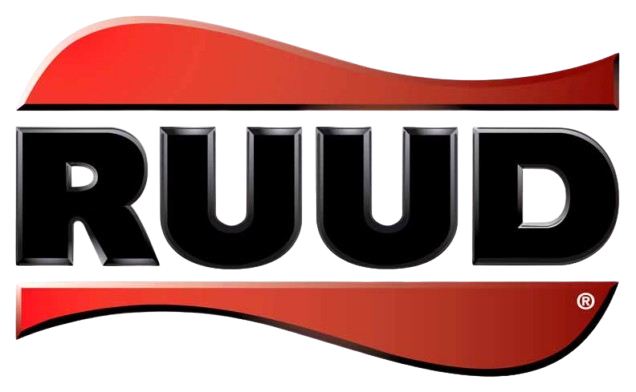 A red circle with the word rheem on it