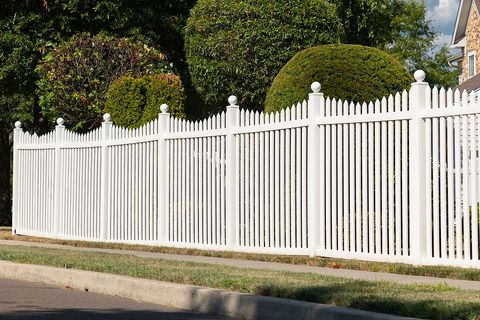 newly installed vinyl fence