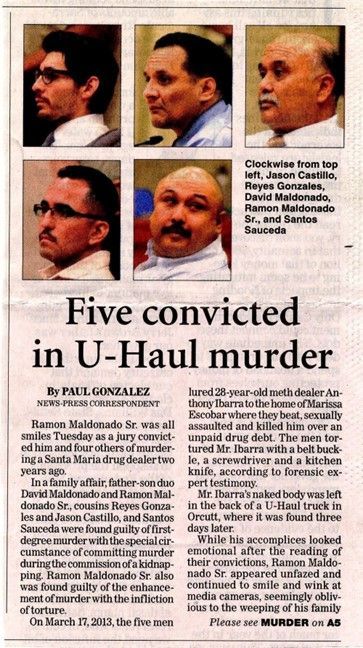 Five Convicted In U Haul Murder — Barbara, CA — Steele Law Firm
