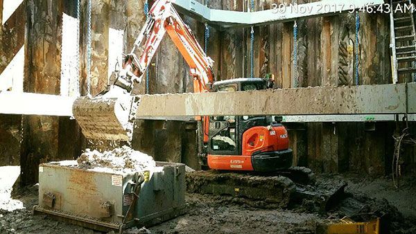 Pool and basement excavation