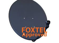 Black Satellite Dish Mounted on a Building Rooftop — Apex Antenna Solutions Pty Ltd in Whitsundays, QLD