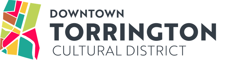 A colorful logo for the downtown torrington cultural district