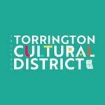 A logo for torrington with a bridge in the middle.