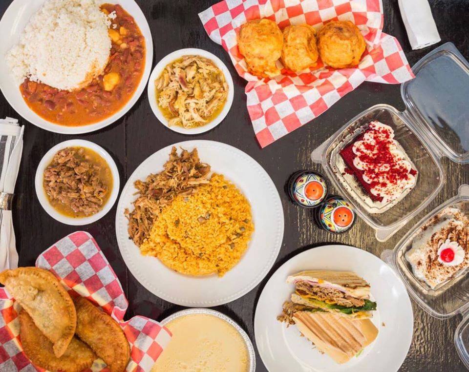 There are many different types of food on the table.