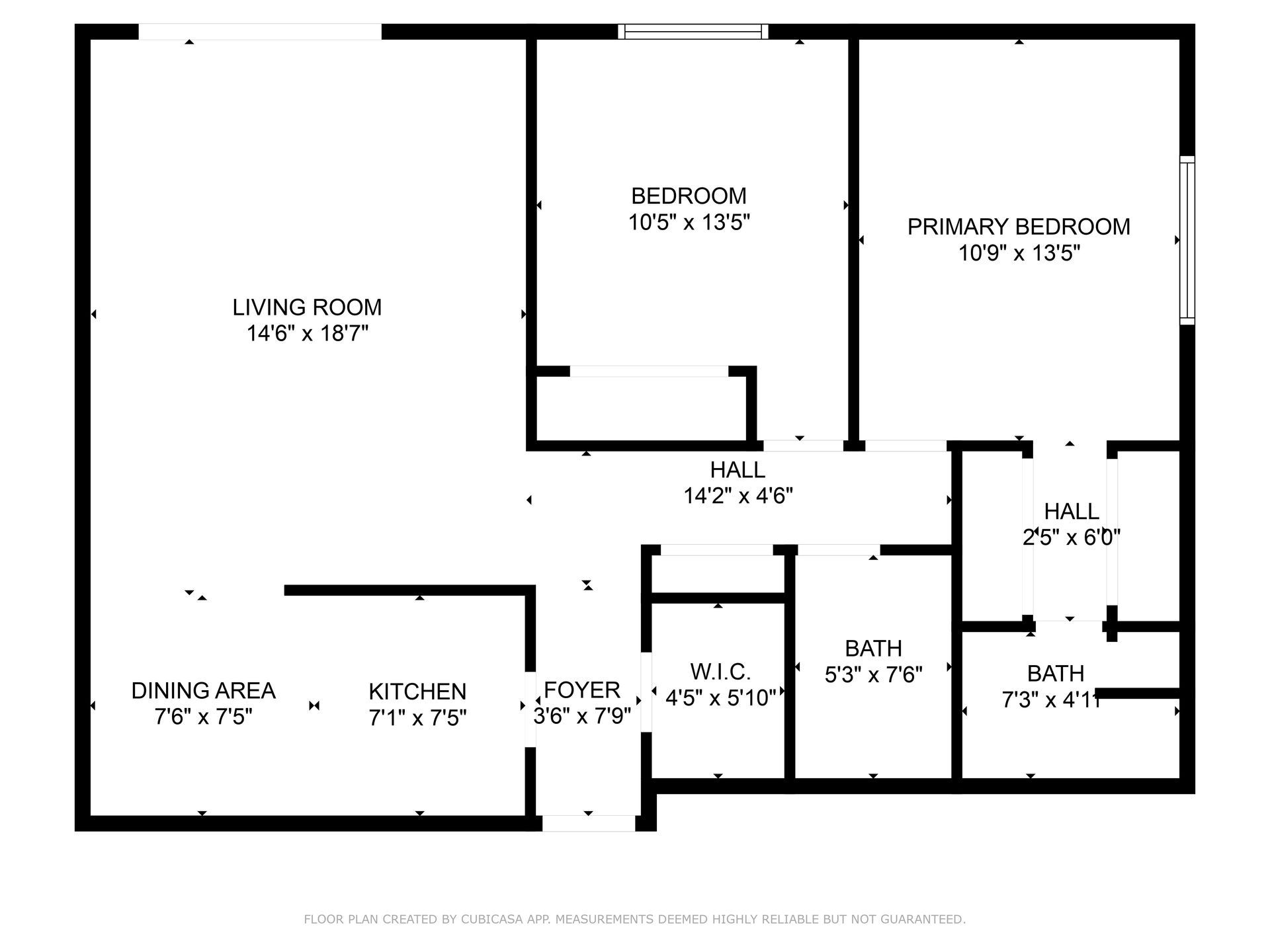 A black and white floor plan of a house.