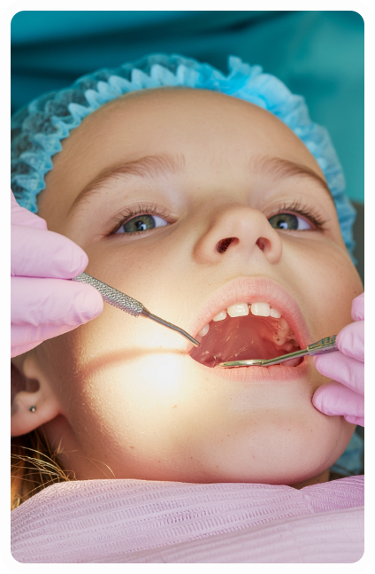Child in dental chair