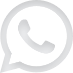 Ein weißes WhatsApp-Symbol mit einem Telefon in einem Kreis auf weißem Hintergrund.