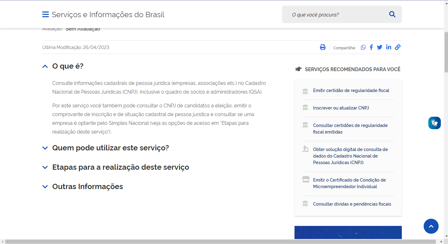 site da Receita Federal