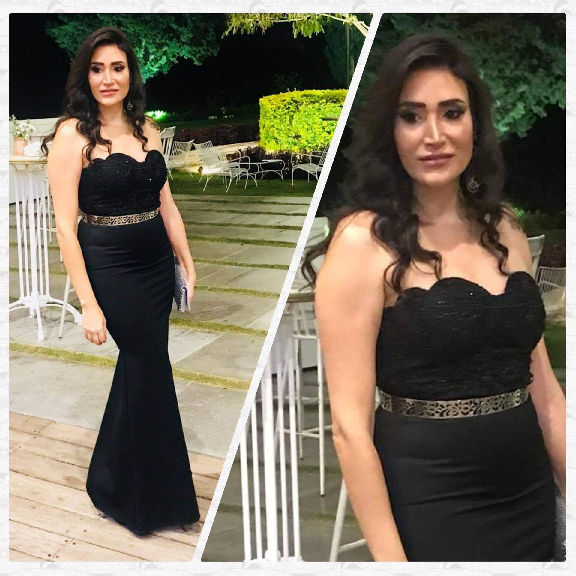 שמלת ערב שחורה צמודה 