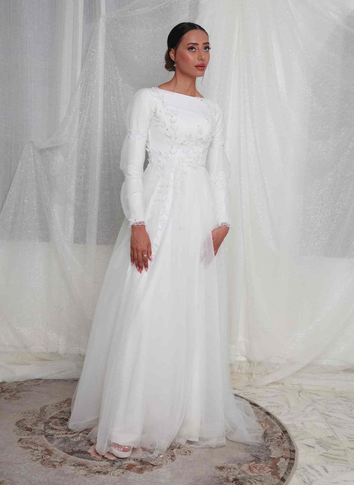 שמלת כלה צנועה דגם a