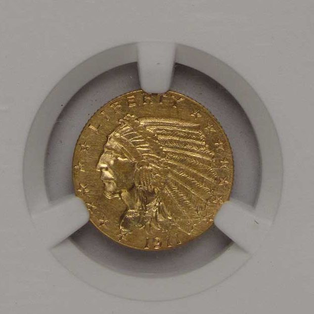 1911D U.S. $2.50 Indian Head Gold Quarter Eagle