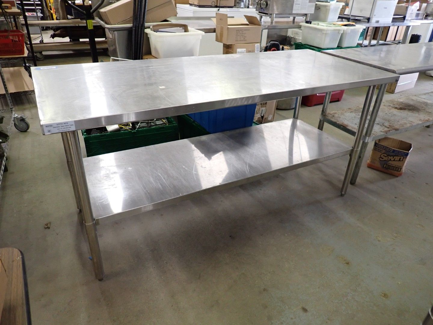 Stainless steel work table