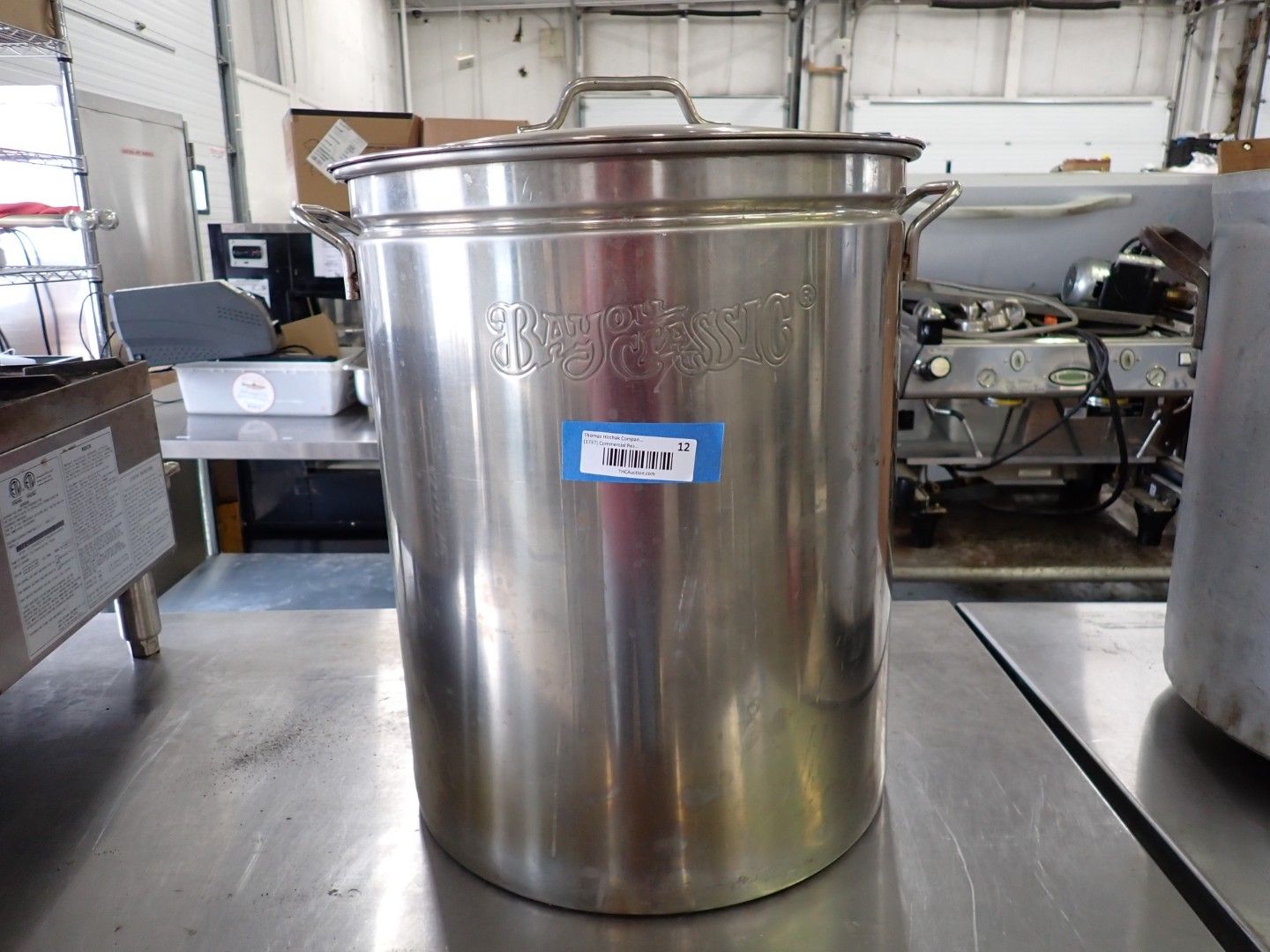 Large stainless steel pot