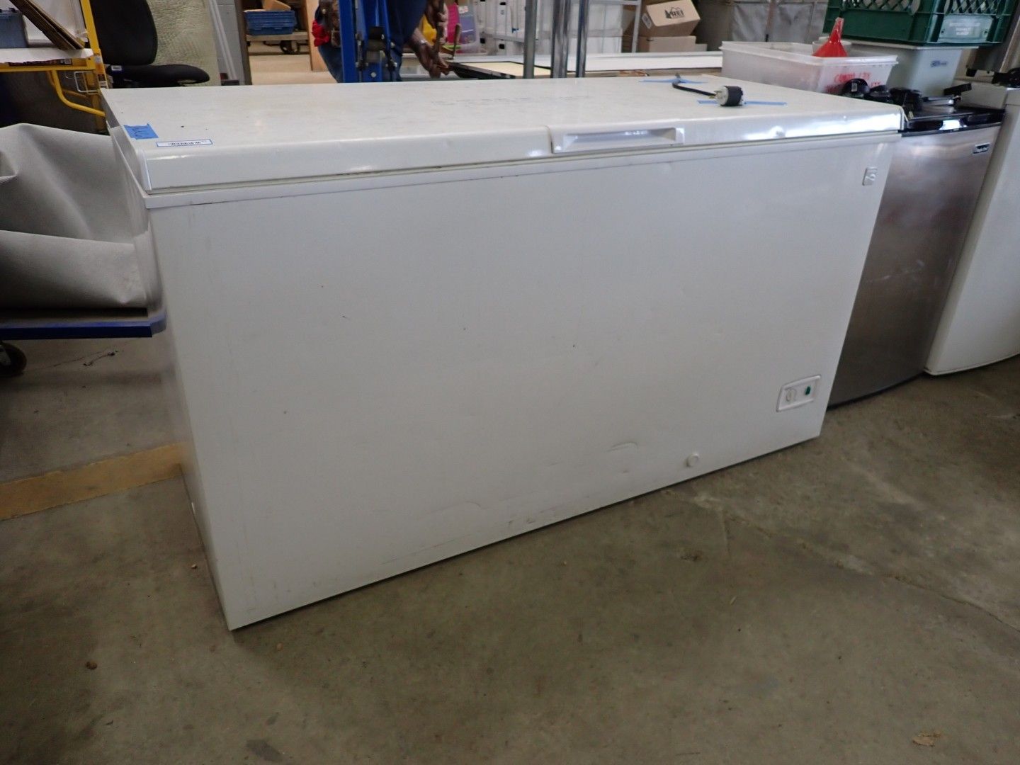 White chest freezer