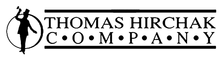 Logo of Thomas Hirchak Company, a silhouette of a man with a top hat holding a gavel within a circle.