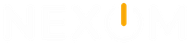 Logo avec texte blanc et une ligne orange verticale.