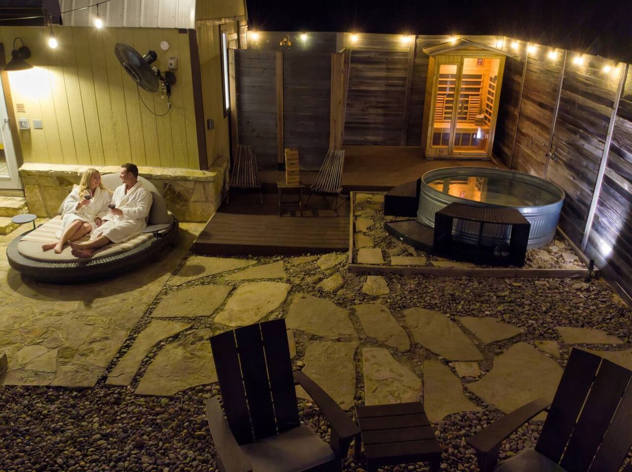 Private infrared sauna at Avandaro Ranch