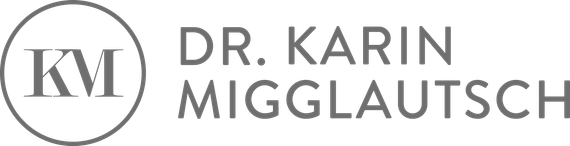 Logo für Dr. Karin Migglautsch; ein Kreis mit