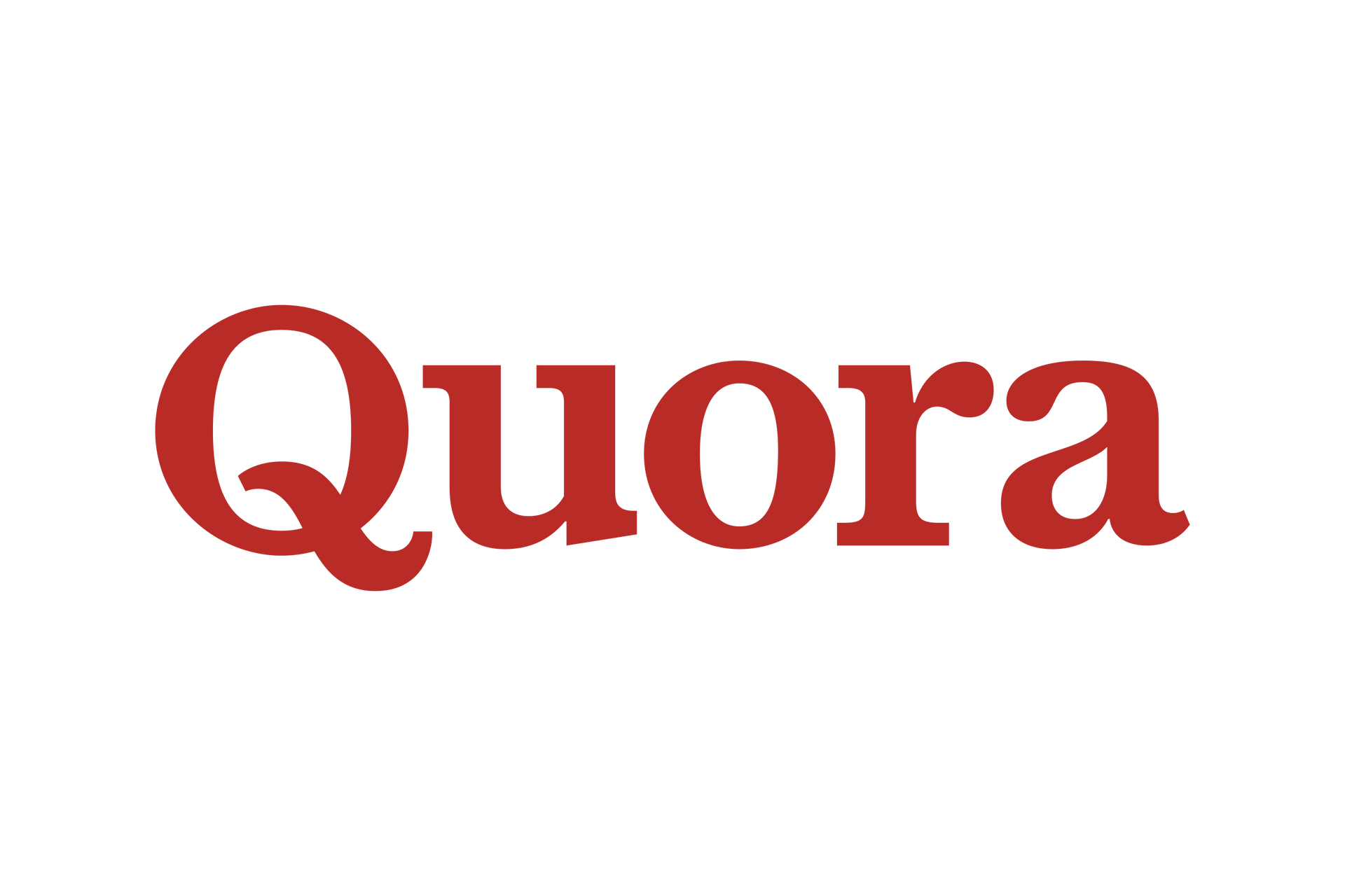 The quora logo is red on a white background.