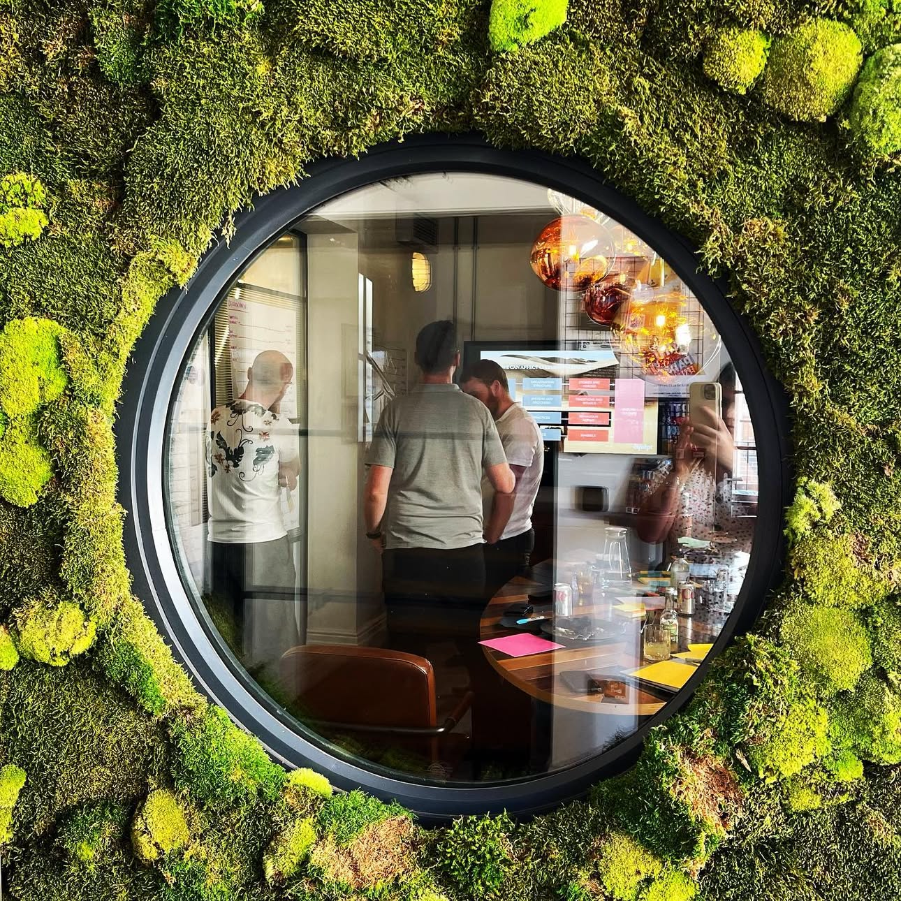 People in a portal
