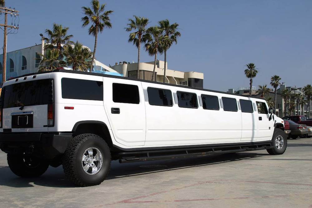 white Hummer limo LA