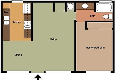 1 Bed | 1 Bath Floorplan